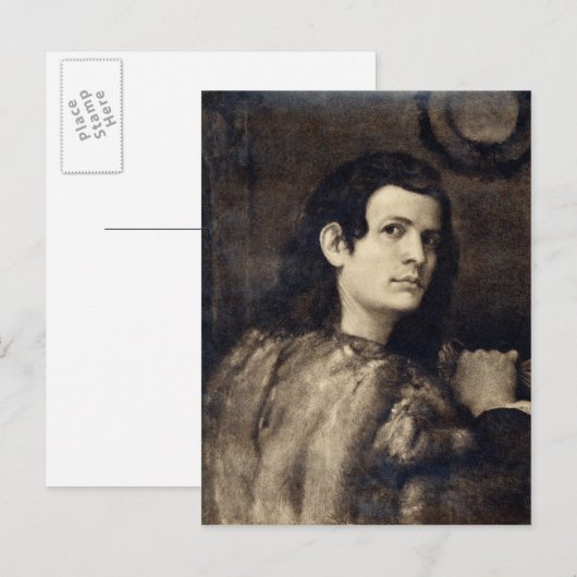 Selbstporträt 2 postkarte (Vorne/Hinten)