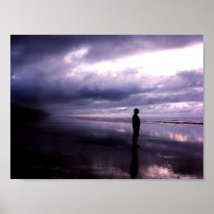 Selbstporträt am Gold täuscht Strand Poster