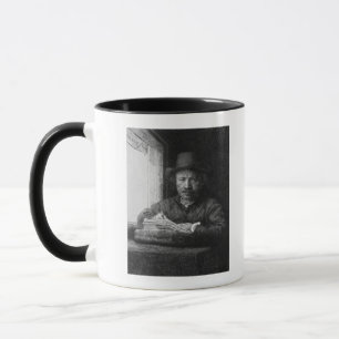 Selbstporträt beim Zeichnen, 1648 Tasse