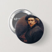Selbstporträt, durch Rembrandt (beste Qualität) Button (Vorne & Hinten)