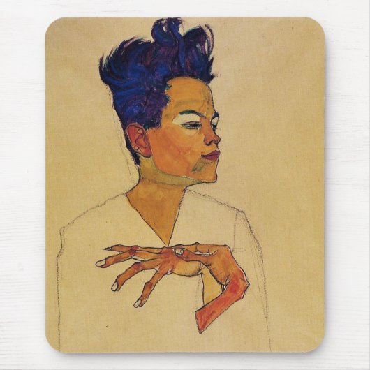 Selbstporträt Egon Schiele Mousepad (Vorne)