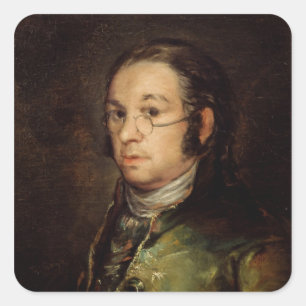 Selbstporträt Francisco Jose de Goya y Lucientes  Quadratischer Aufkleber