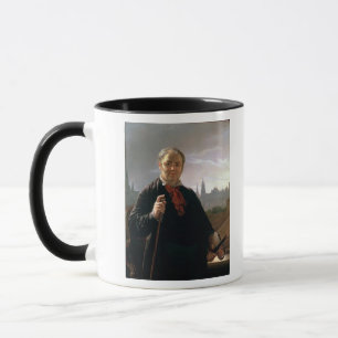 Selbstporträt gegen das Fenster Tasse