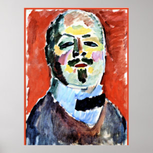 Selbstporträt, Gemälde von Alexi Jawlensky, 1905 Poster