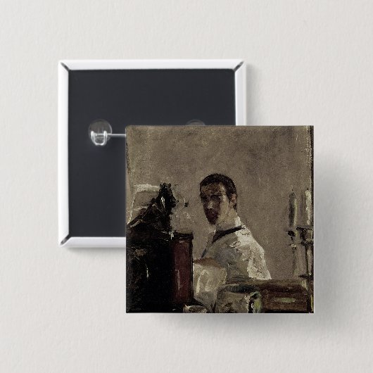 Selbstporträt Henrides Toulouse-Lautrec |, 1880 Button (Vorne & Hinten)