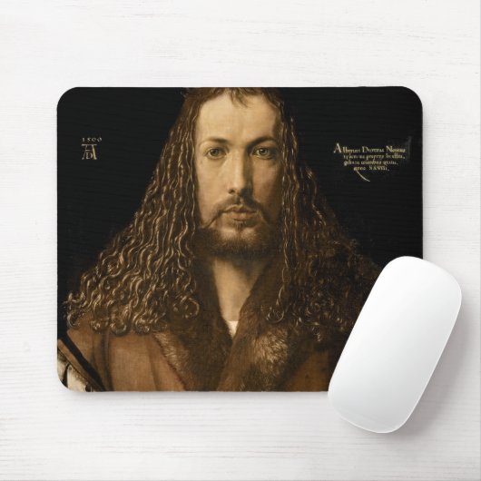 Selbstporträt im Alter von achtundzwanzig, 1500 Mousepad (Mit Mouse)