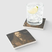 Selbstporträt im Alter von achtundzwanzig, 1500 Steinuntersetzer (Seitenansicht)