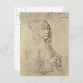 Selbstporträt im Alter von dreizehn Jahren 1484 Postkarte (Vorne/Hinten)