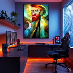 Selbstporträt - Kubistisches Meisterwerk Inspirier Poster