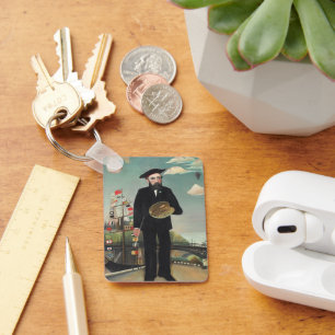 Selbstporträt Landschaft 1890, Henri Rousseau Schlüsselanhänger