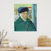 Selbstporträt mit Bandohr Poster (Küche)