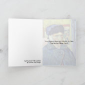 Selbstporträt mit dem geschnittenen Ohr durch Karte (Innenseite)