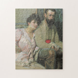 Selbstporträt mit Ehefrau (von Frantisek Kupka) Puzzle