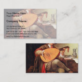 Selbstporträt mit einem Dichtungskitt bis Januar Visitenkarte (Vorne/Hinten)