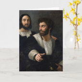 Selbstporträt mit einem Freund Karte (Gelbe Blume)