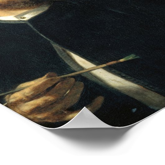 Selbstporträt mit fiddelndem Tod | Arnold Böcklin Poster (Ecke)