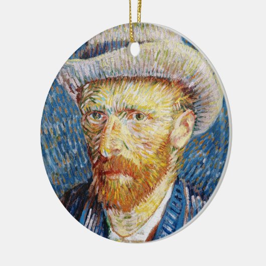 Selbstporträt mit geglaubter Hut-Vincent van Keramikornament (Links)