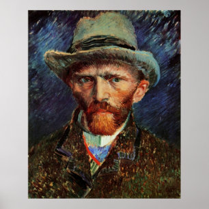 Selbstporträt mit grauem Filzhut von van Gogh Poster
