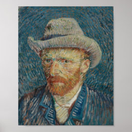 Selbstporträt mit grauem Filzhut von Vincent van G Poster