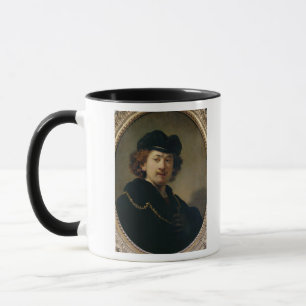 Selbstporträt mit Hut-und Goldkette, 1633 Tasse