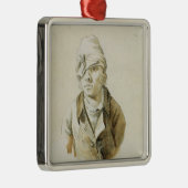 Selbstporträt mit Kappen-und Augen-Flecken Silbernes Ornament (Rechts)