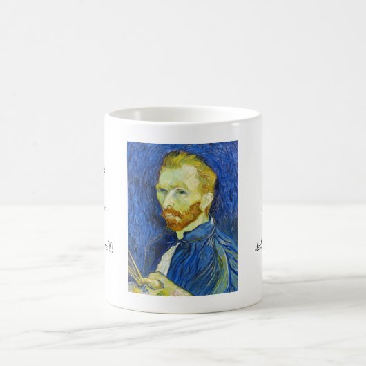 Selbstporträt mit Pallette Vincent van Gogh Kaffeetasse (Mittel)