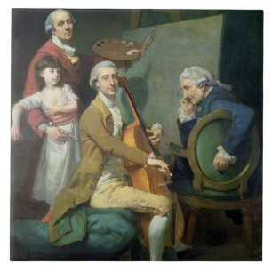 Selbstporträt mit seiner Tochter, Maria Theresa Fliese