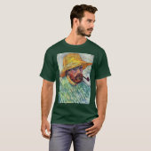 Selbstporträt mit Strohhut durch Vincent van Gogh T-Shirt (Vorne ganz)