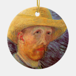 Selbstporträt mit Strohhut von Vincent van Gogh Keramikornament