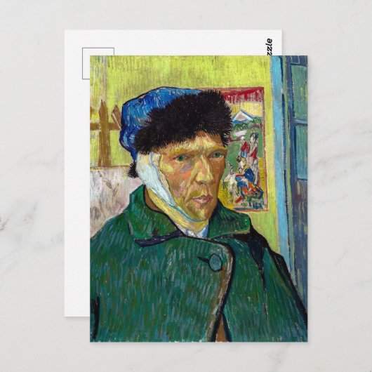 Selbstporträt mit verbanntem Ohr | Van Gogh | Postkarte (Vorne/Hinten)