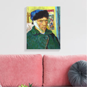 Selbstporträt mit verbundenem Ohr Van Gogh Leinwanddruck