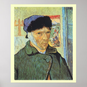 Selbstporträt mit verbundenem Ohr von Vincent van Poster