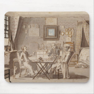 Selbstporträt mit zwei jungen Männern (Stift u. Mousepad