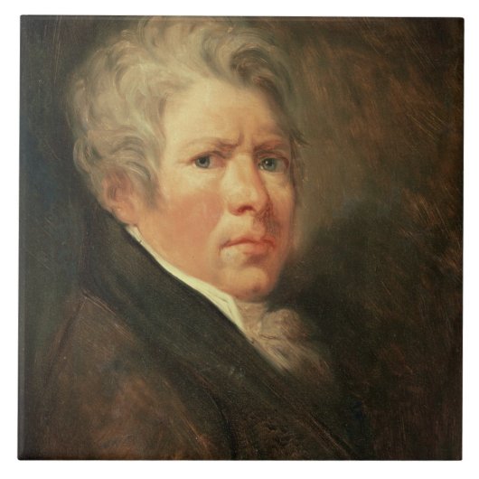 Selbstporträt (Öl auf Platte) Fliese (Vorderseite)