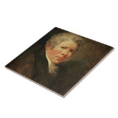 Selbstporträt (Öl auf Platte) Fliese (Seite)