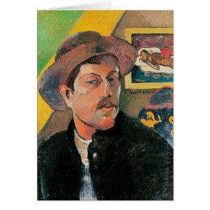 Selbstporträt Paul Gauguins in einem Hut,