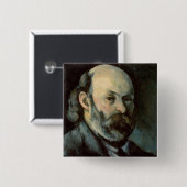 Selbstporträt Pauls Cezanne |, c.1879-85 Button (Vorne & Hinten)