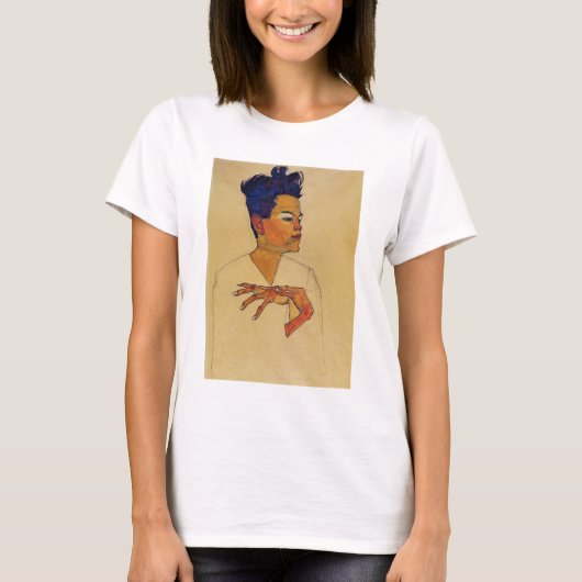 Selbstporträt-T - Shirt Egon Schiele (Vorderseite)