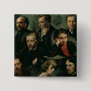 Selbstporträt und Porträts von Freunden, 1864 Button