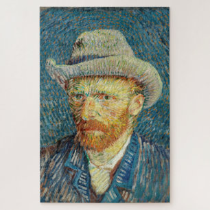 Selbstporträt Vincent Van Gogh mit grauem Filzhut Puzzle