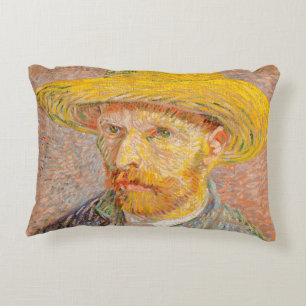 Selbstporträt Vincent Van Gogh mit Strohhut Dekokissen