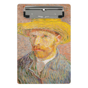 Selbstporträt Vincent Van Gogh mit Strohhut Mini Klemmbrett