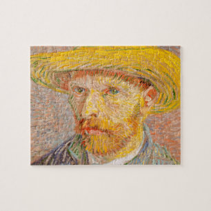 Selbstporträt Vincent Van Gogh mit Strohhut Puzzle