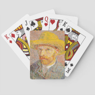 Selbstporträt Vincent Van Gogh mit Strohhut Spielkarten