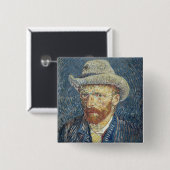 Selbstporträt Vincent van Goghs | mit geglaubtem Button (Vorne & Hinten)