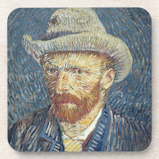 Selbstporträt Vincent van Goghs | mit geglaubtem Untersetzer (Vorderseite)