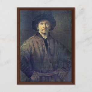Selbstporträt von Rembrandt Harmensz. Van Rijn Postkarte