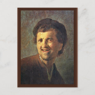 Selbstporträt von Rembrandt Harmensz. Van Rijn Postkarte
