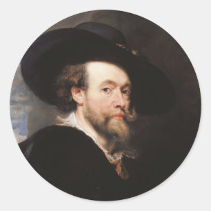 Selbstporträt von Sir Peter Paul Rubens Runder Aufkleber