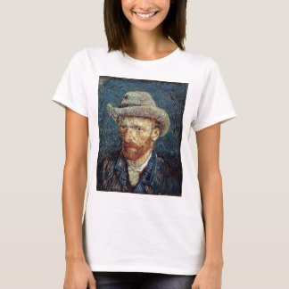 Selbstporträt von Van Gogh mit grauem Filzhut T-Shirt